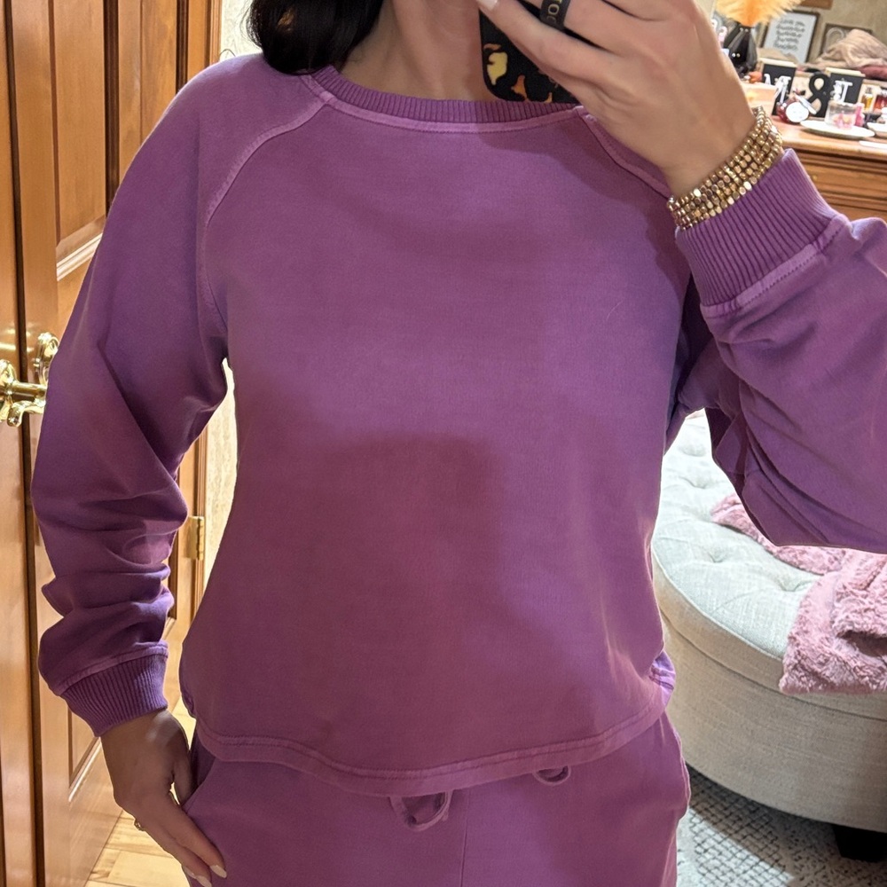 NIP Zenana Mauve Purple French Terry Lounge Set SZ S